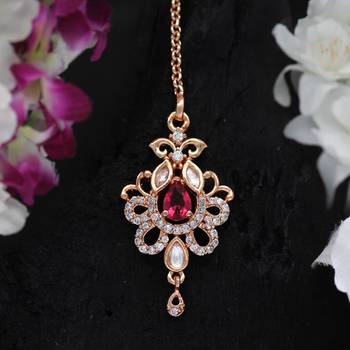 Pink maang-tikka 2