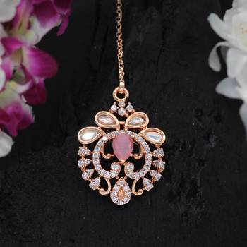 Pink maang-tikka 2
