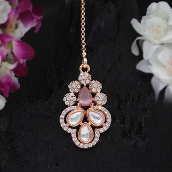 Pink maang-tikka 2