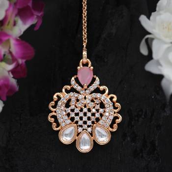 Pink maang-tikka 2