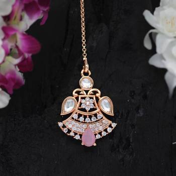 Pink maang-tikka 2