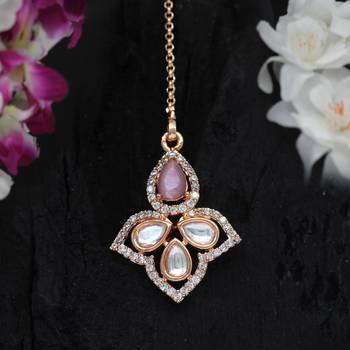 Pink maang-tikka 2