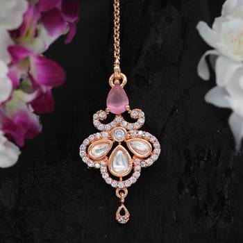 Pink maang-tikka 2
