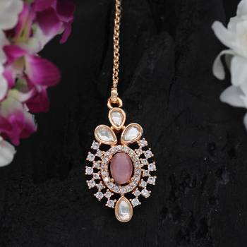 Pink maang-tikka 2