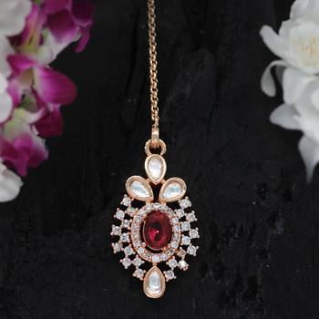 Pink maang-tikka 2