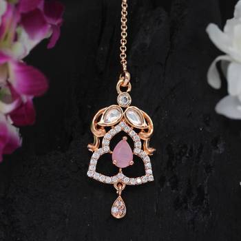 Pink maang-tikka 2