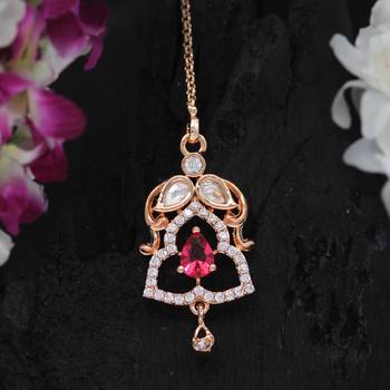 Pink maang-tikka 2