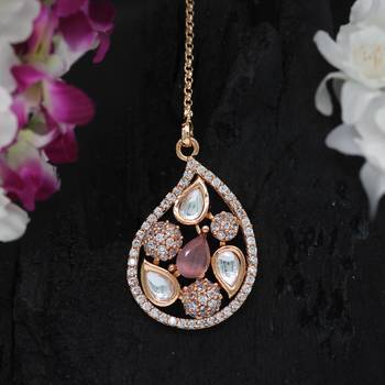 Pink maang-tikka 2