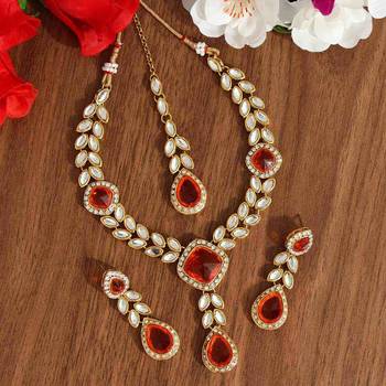 Orange necklace-sets 1