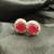 American Diamond Ruby Colored Pendant Set With Free Chain