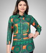 Multicolor printed cotton cotton-tops