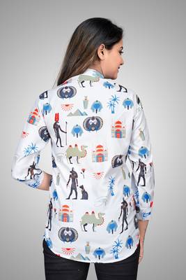 Multicolor printed cotton cotton-tops 2
