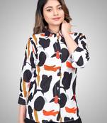 Multicolor printed cotton cotton-tops