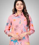 Multicolor printed cotton cotton-tops