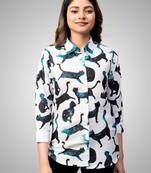 Multicolor printed cotton cotton-tops