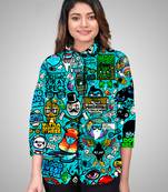 Multicolor printed cotton cotton-tops