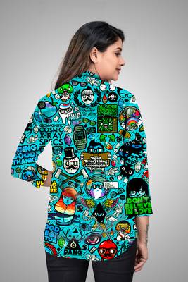 Multicolor printed cotton cotton-tops 2