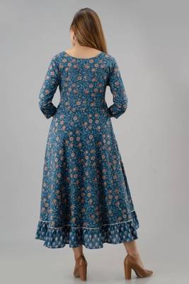 Fashionfricks Blue Rayon Anarkali Kurti 2