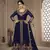 Blue Color Front Slit Style Embroidered Faux georgette Anarkali Pants Salwar Suit