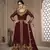 Maroon Color Front Slit Style Embroidered Faux georgette Anarkali Pants Salwar Suit