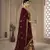 Maroon Color Front Slit Style Embroidered Faux georgette Anarkali Pants Salwar Suit