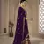Purple Color Front Slit Style Embroidered Faux georgette Anarkali Pants Salwar Suit