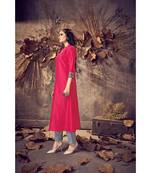 Pink Silk plain stitched quarter sleeve   Kurti