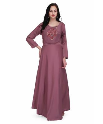 Purple Georgette stitched     printed  Kurti 2