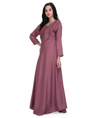 Purple Georgette stitched     printed  Kurti 3
