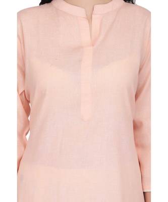 Pink Cotton stitched     printed  Kurti 5