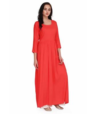 Fuchsia Rayon stitched     printed  Kurti 4