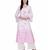 White & Pink Rayon stitched     embroidered   Kurti