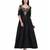Black Taffeta Silk stitched     printed  Kurti