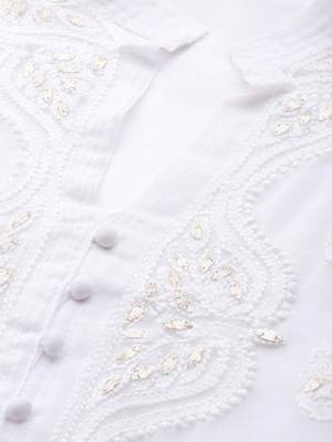 White woven georgette chikankari-kurtis 2