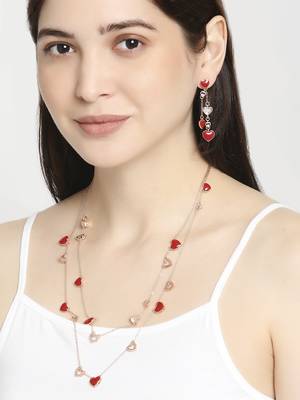 Red crystal necklaces 1