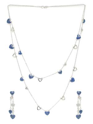 Blue crystal necklaces 2