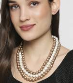 Brown pearl necklaces