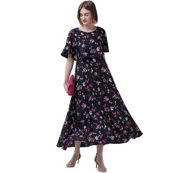 Navy-blue printed cotton kurtas-and-kurtis 1