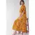 Yellow printed cotton kurtas-and-kurtis