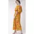 Yellow printed cotton kurtas-and-kurtis