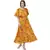 Yellow printed cotton kurtas-and-kurtis