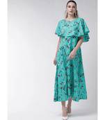 Blue printed cotton kurtas-and-kurtis