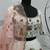 White thread with sequins embroidered net semi stitched party lehenga
