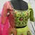 Florence green thread with sequins embroidered net semi stitched wedding lehenga