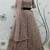 Dusty Rose Pink thread with sequins embroidered net semi stitched party lehenga