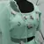 Mint green thread with sequins embroidered net semi stitched wedding lehenga