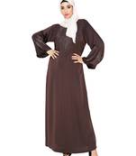 Ornate Brown Dubai Style Abaya