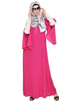 MODEST FOREVER Dora Sleeves Fuschia Abaya 3