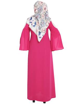 MODEST FOREVER Dora Sleeves Fuschia Abaya 4