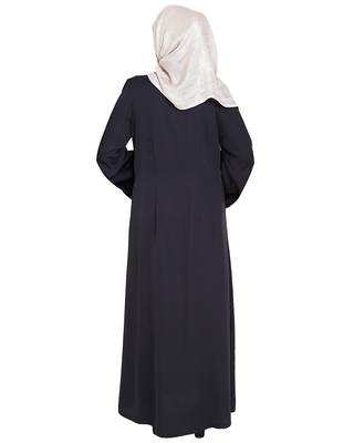 MODEST FOREVER Lofty Dark Grey Dubai Style Abaya 4